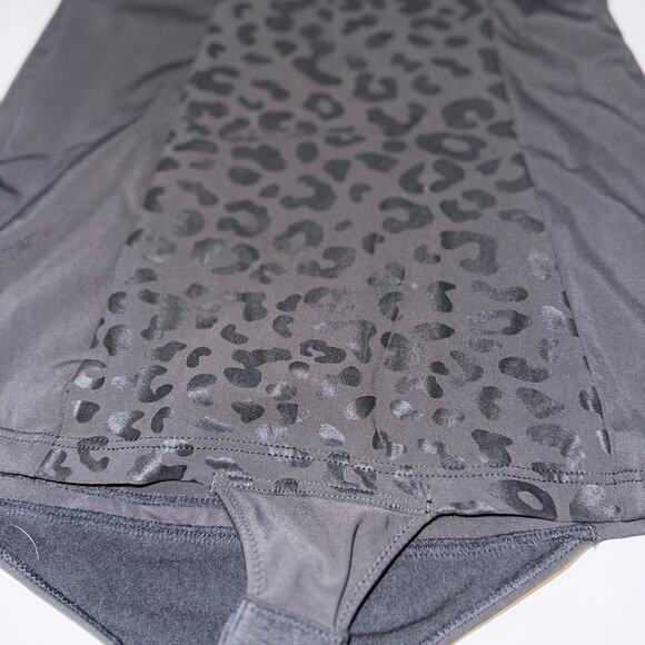 SPANX Assets Red Hot Label Shaper Large Black Leopard Panel Control Bodysuit - Picture 6 of 9